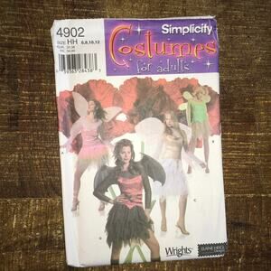 Simplicity Sewing Pattern 4902 Misses Costume Fairy Sexy Corset Skirt 6-12 UNCUT